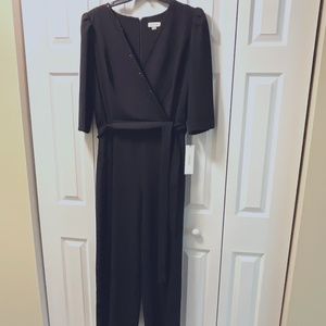 Calvin Klein dressy black jumpsuit with beaded neckline , NWT size 18W
